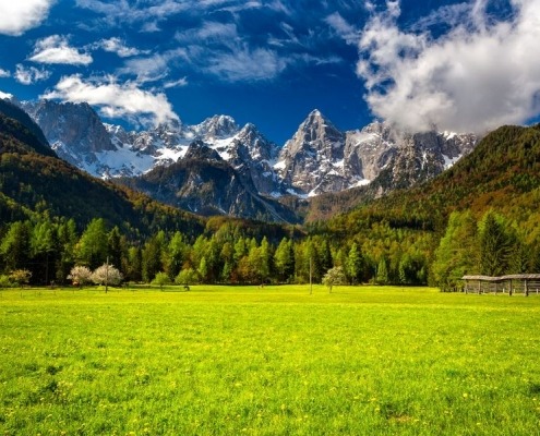Julian Alps (Triglav National Park Slovenia) from Gozd Martuljek
