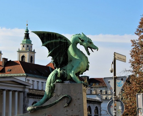 dragon bridge in Ljubljana