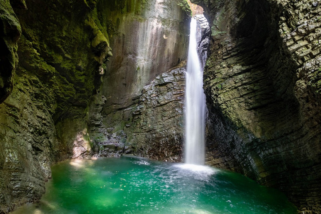 Kozjak waterfall in Kobarid