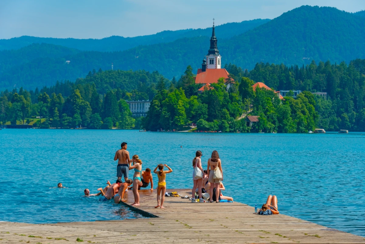 Mala Zaka Beach in Bled