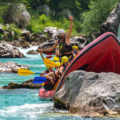 Rafting on a Soca river